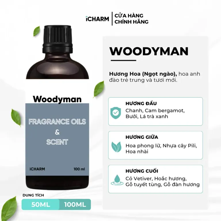 Tinh Dầu Nước Hoa Woodyman (Inspired By Bleu de Chanel) - iCHARM