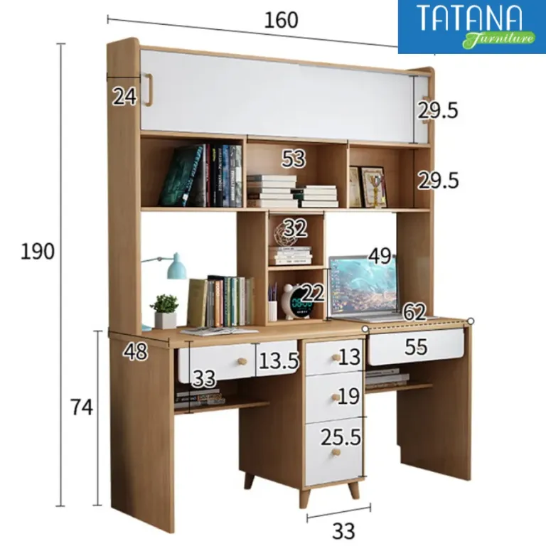 [FREESHIP HCM] Bàn Học, Bàn Làm Việc Gỗ MDF Chống Ẩm Tatana BH015 - Có Thiết Kế Theo Yêu Cầu