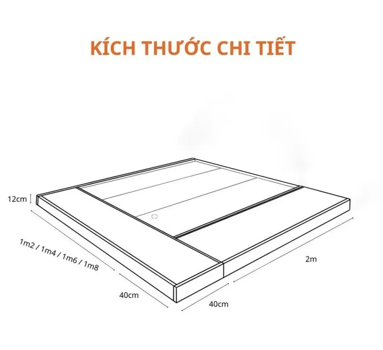 [FREESHIP HCM] Giường Ngủ Bệt Kiểu Nhật Tatami Mở Rộng MDF044 - Có Thiết Kế Theo Yêu Cầu Khách Hàng