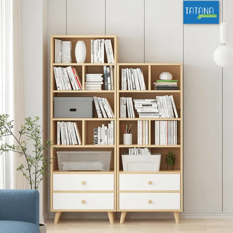 [FREESHIP HCM] Kệ Sách Gỗ MDF Nhiều Tầng Tatana KS010 - Có Thiết Kế Theo Yêu Cầu Khách Hàng