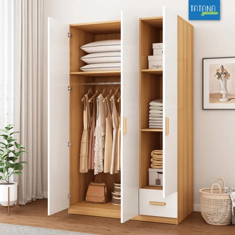 [FREESHIP HCM] Tủ Quần Áo Cánh Mở, Nội Thất Phòng Ngủ Gỗ MDF Tatana TU028 - Có Thiết Kế Theo Yêu Cầu