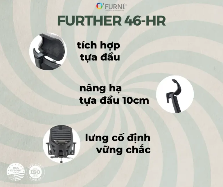 Ghế Công Thái Học Further 46-1-HR