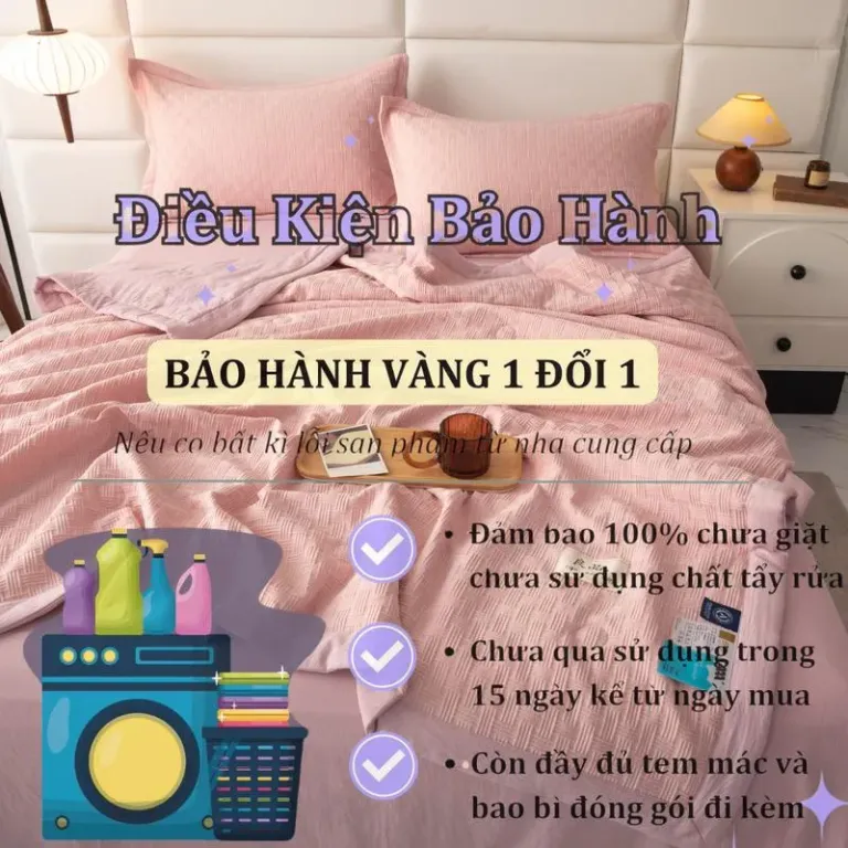 Bộ Chăn Ga Gối Đũi Gân Nhật Mềm Mại Thoáng Khí Cao Cấp An Như Bedding