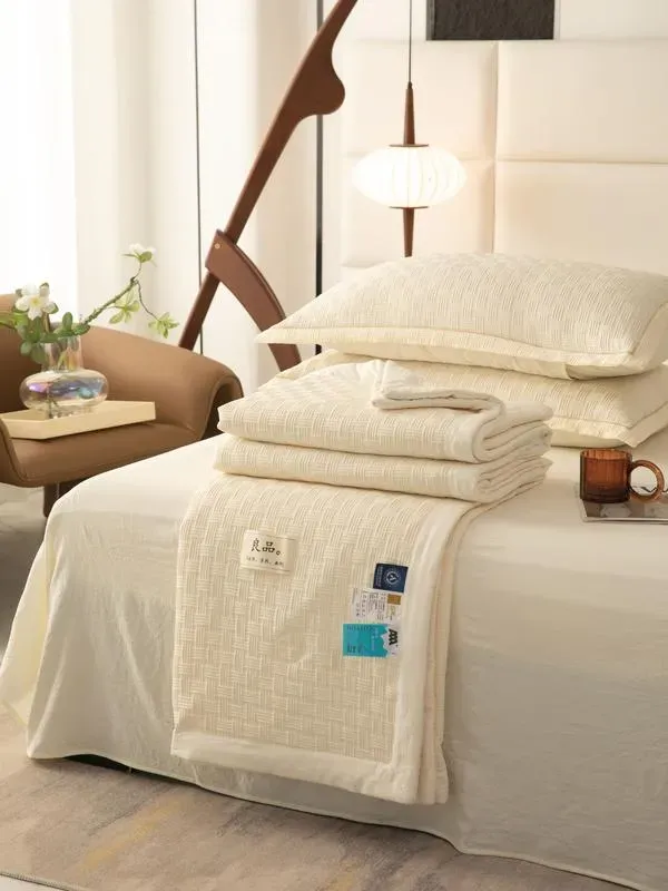 Bộ Chăn Ga Gối Đũi Gân Nhật Mềm Mại Thoáng Khí Cao Cấp An Như Bedding