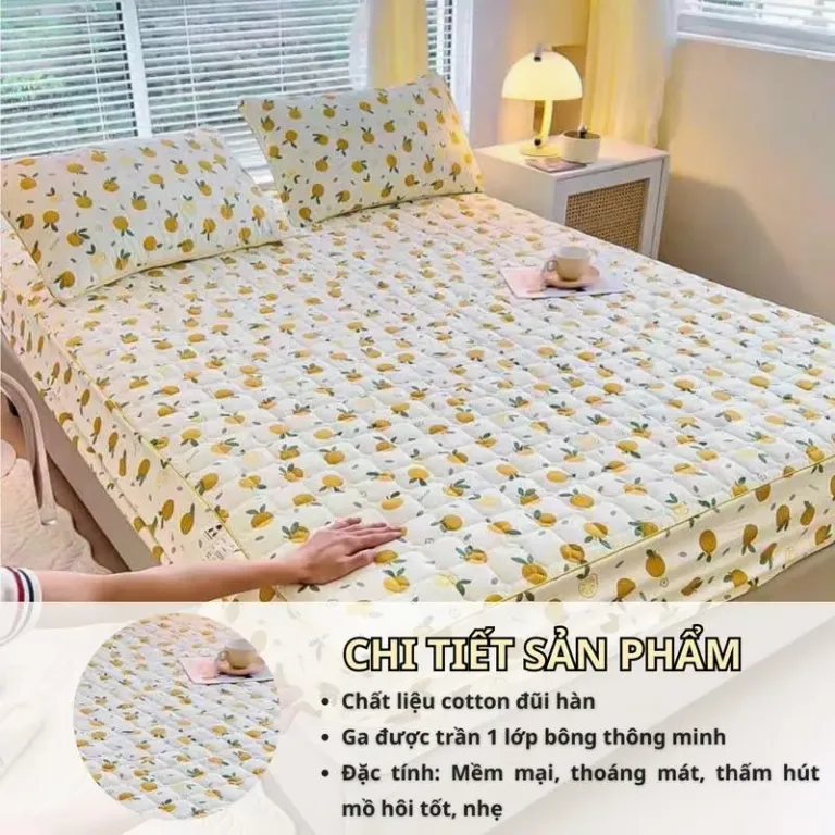 Bộ Ga Gối 3 Món Cotton Xơ Đũi Đậu Nành 1 Ga + 2 Vỏ Gối Nằm Hàng Xuất Khẩu An Như Bedding