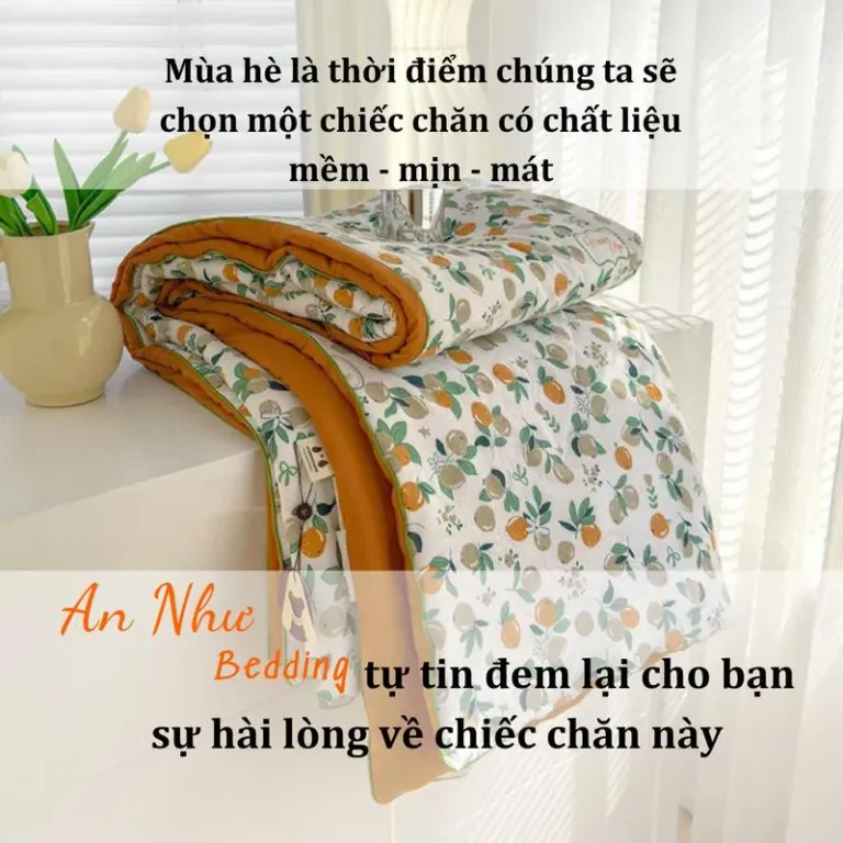 Chăn Hè Cotton Đũi Xơ Đậu Nành Mềm Kích Thước 2mx2m3 - Nhiều Mẫu Đẹp