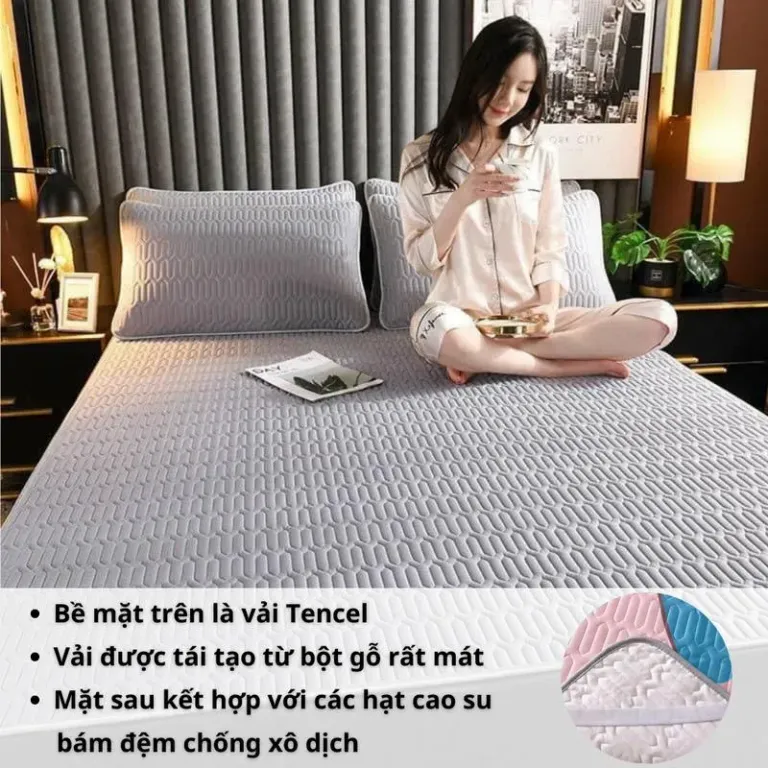 Chiếu Điều Hòa Cao Su Non Tencel Latex m6/m8/2m An Như Bedding