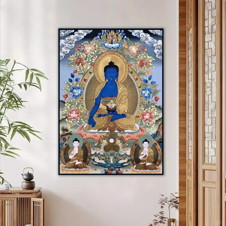 22 Mẫu Tranh Phật Dược Sư - Mật Tông - Kích Thước 40x60 / 50x70 / 60x80cm