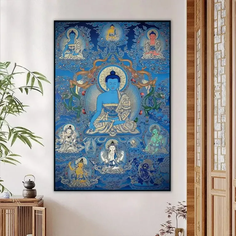 22 Mẫu Tranh Phật Dược Sư - Mật Tông - Kích Thước 40x60 / 50x70 / 60x80cm