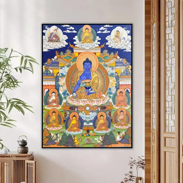 22 Mẫu Tranh Phật Dược Sư - Mật Tông - Kích Thước 40x60 / 50x70 / 60x80cm