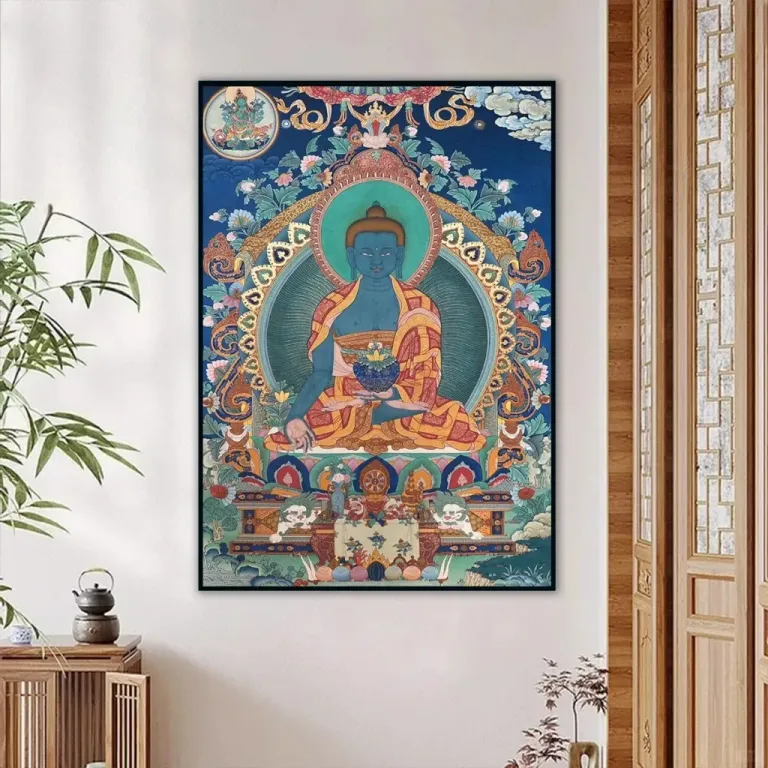 22 Mẫu Tranh Phật Dược Sư - Mật Tông - Kích Thước 40x60 / 50x70 / 60x80cm