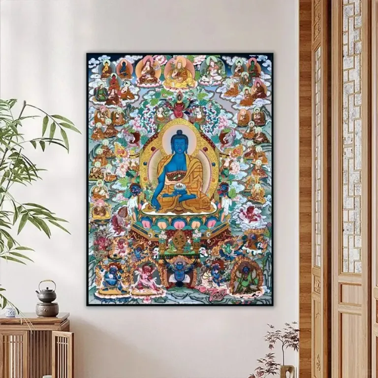 22 Mẫu Tranh Phật Dược Sư - Mật Tông - Kích Thước 40x60 / 50x70 / 60x80cm