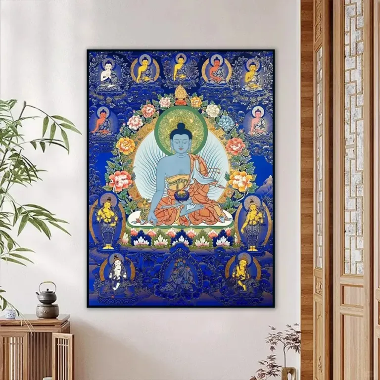 22 Mẫu Tranh Phật Dược Sư - Mật Tông - Kích Thước 40x60 / 50x70 / 60x80cm