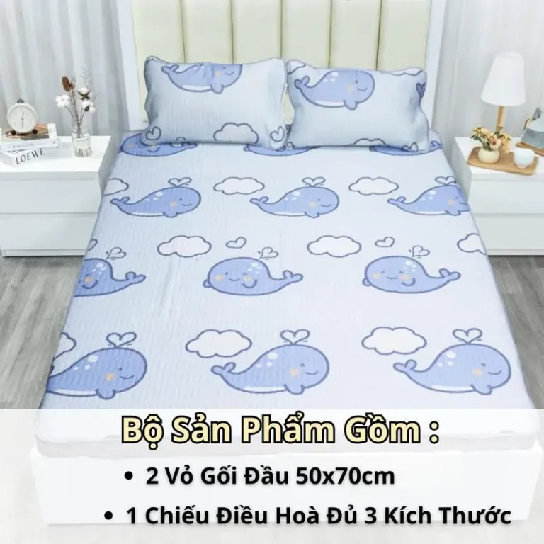 Chiếu Điều Hòa Cao Su Non 3D Hoa Văn An Như Bedding