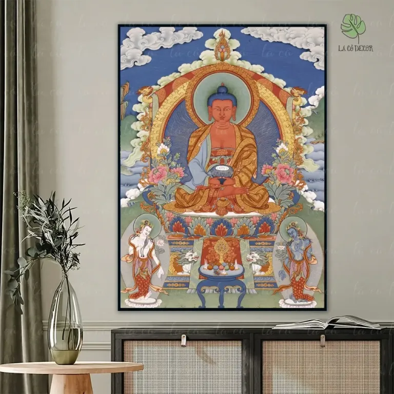 Tranh Đức Phật A Di Đà Thangka Mật Tông - Nhiều Mẫu