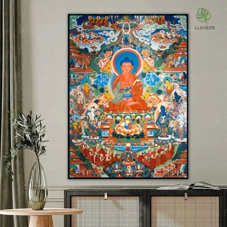 Tranh Đức Phật A Di Đà Thangka Mật Tông - Nhiều Mẫu