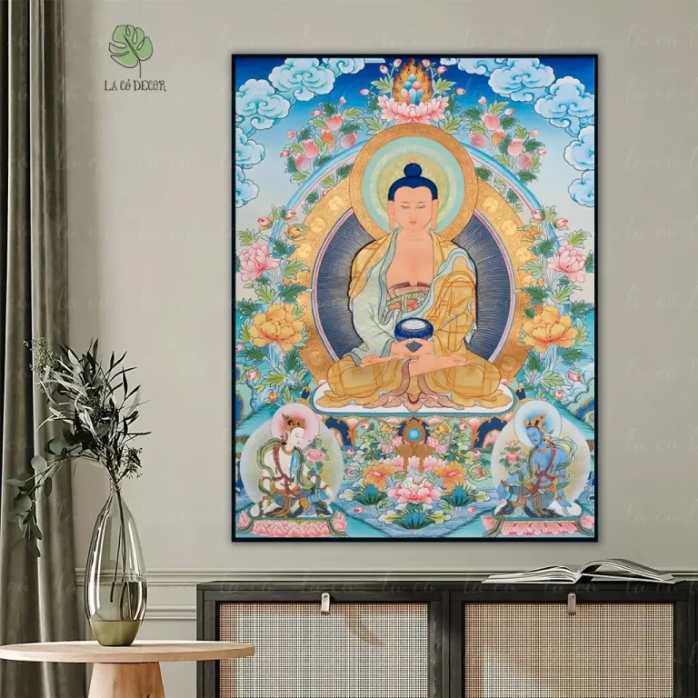 Tranh Đức Phật A Di Đà Thangka Mật Tông - Nhiều Mẫu