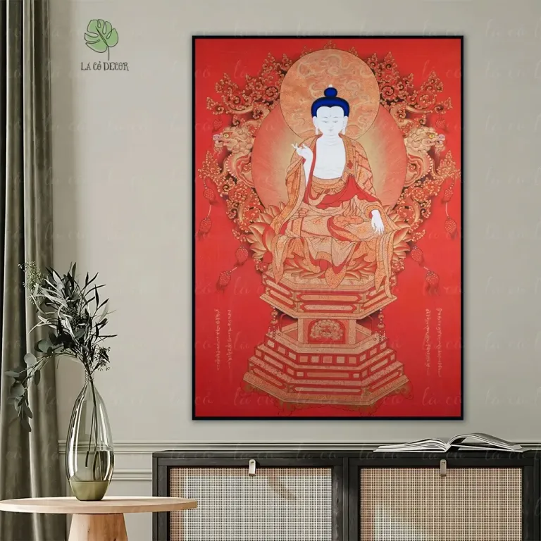 Tranh Đức Phật A Di Đà Thangka Mật Tông - Nhiều Mẫu