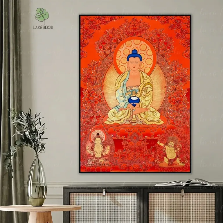 Tranh Đức Phật A Di Đà Thangka Mật Tông - Nhiều Mẫu