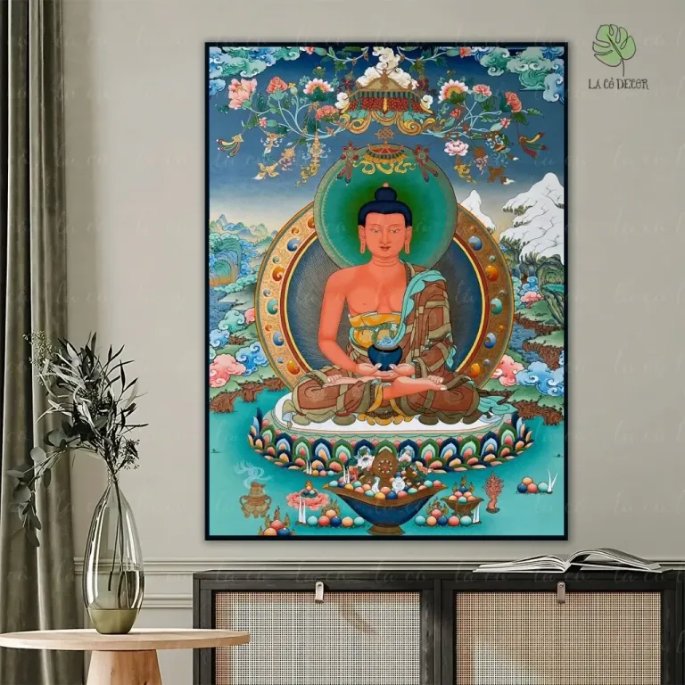 Tranh Đức Phật A Di Đà Thangka Mật Tông - Nhiều Mẫu