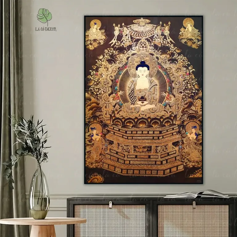 Tranh Đức Phật A Di Đà Thangka Mật Tông - Nhiều Mẫu