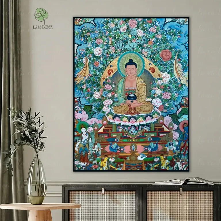 Tranh Đức Phật A Di Đà Thangka Mật Tông - Nhiều Mẫu