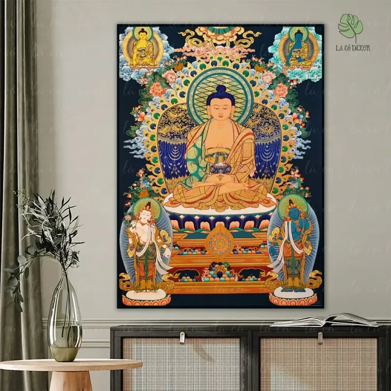 Tranh Đức Phật A Di Đà Thangka Mật Tông - Nhiều Mẫu