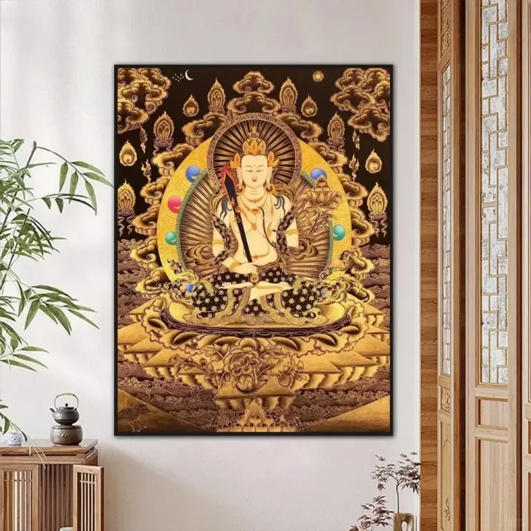 Tranh Hư Không Tạng Bồ Tát - Mật Tông - Kích Thước 40x60 / 50x70 / 60x80cm - Nhiều Mẫu