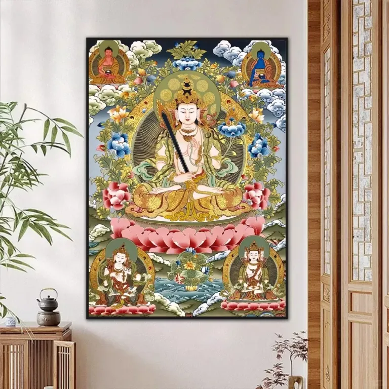 Tranh Hư Không Tạng Bồ Tát - Mật Tông - Kích Thước 40x60 / 50x70 / 60x80cm - Nhiều Mẫu