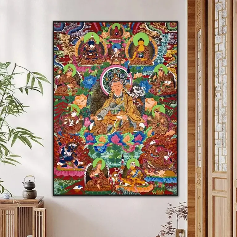 Tranh Đạo Sư Liên Hoa Sinh - Thangka Mật Tông