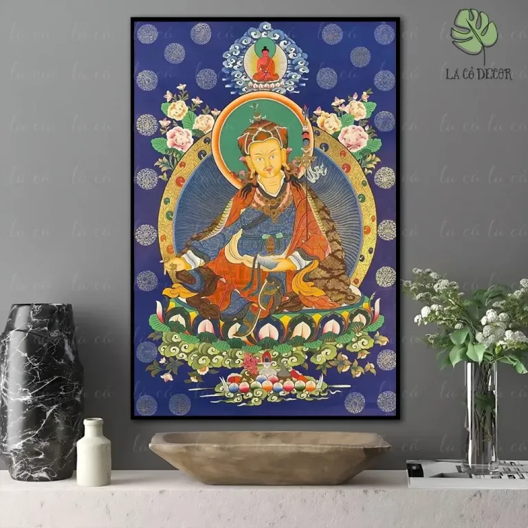 Tranh Đạo Sư Liên Hoa Sinh - Thangka Mật Tông