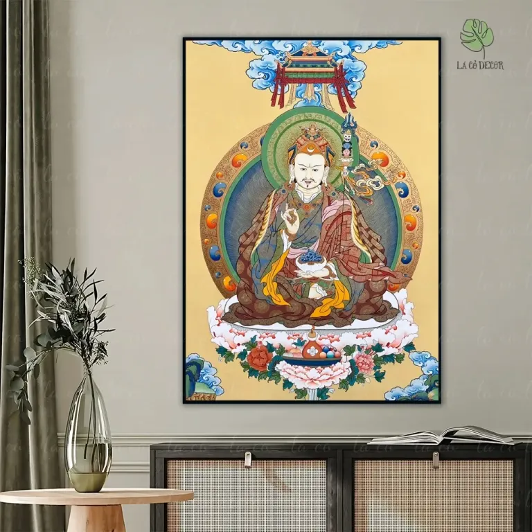 Tranh Đạo Sư Liên Hoa Sinh - Thangka Mật Tông