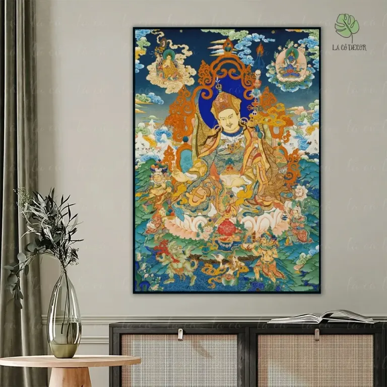 Tranh Đạo Sư Liên Hoa Sinh - Thangka Mật Tông