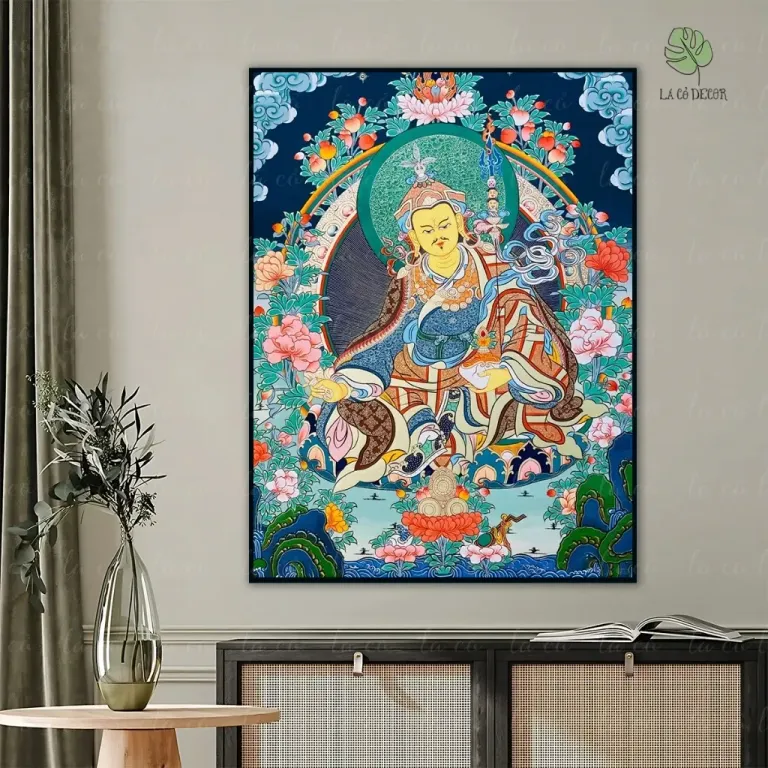 Tranh Đạo Sư Liên Hoa Sinh - Thangka Mật Tông