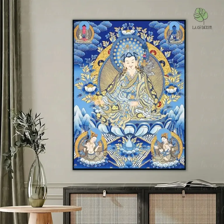 Tranh Đạo Sư Liên Hoa Sinh - Thangka Mật Tông