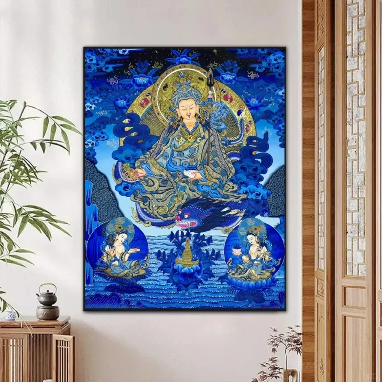 Tranh Đạo Sư Liên Hoa Sinh - Thangka Mật Tông