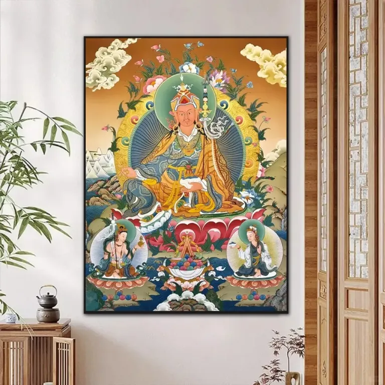 Tranh Đạo Sư Liên Hoa Sinh - Thangka Mật Tông