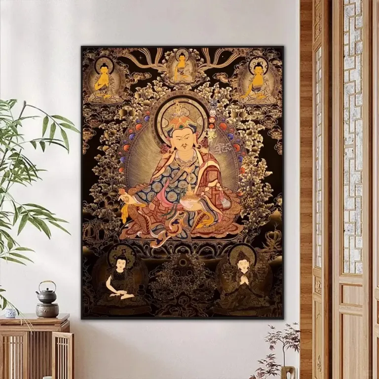 Tranh Đạo Sư Liên Hoa Sinh - Thangka Mật Tông