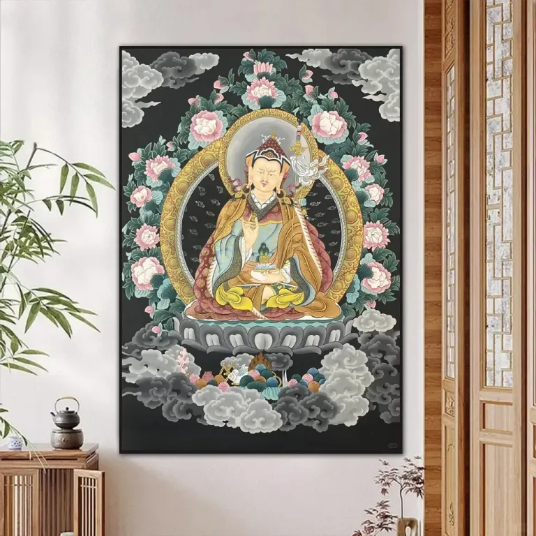 Tranh Đạo Sư Liên Hoa Sinh - Thangka Mật Tông