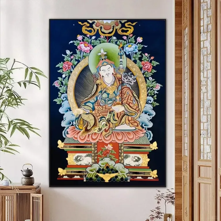 Tranh Đạo Sư Liên Hoa Sinh - Thangka Mật Tông