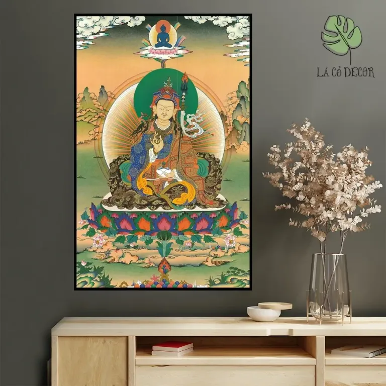 Tranh Đạo Sư Liên Hoa Sinh - Thangka Mật Tông