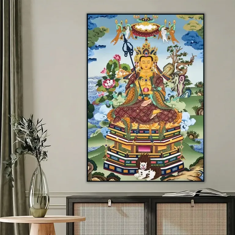 Tranh Địa Tạng Bồ Tát - Mật Tông - Kích Thước 40x60 / 50x70 / 60x80cm