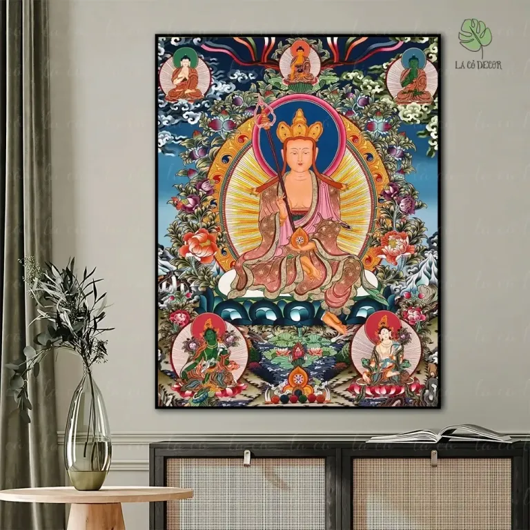 Tranh Địa Tạng Bồ Tát - Mật Tông - Kích Thước 40x60 / 50x70 / 60x80cm