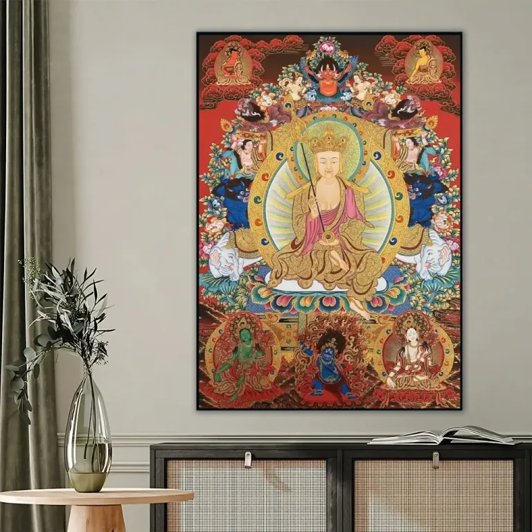 Tranh Địa Tạng Bồ Tát - Mật Tông - Kích Thước 40x60 / 50x70 / 60x80cm