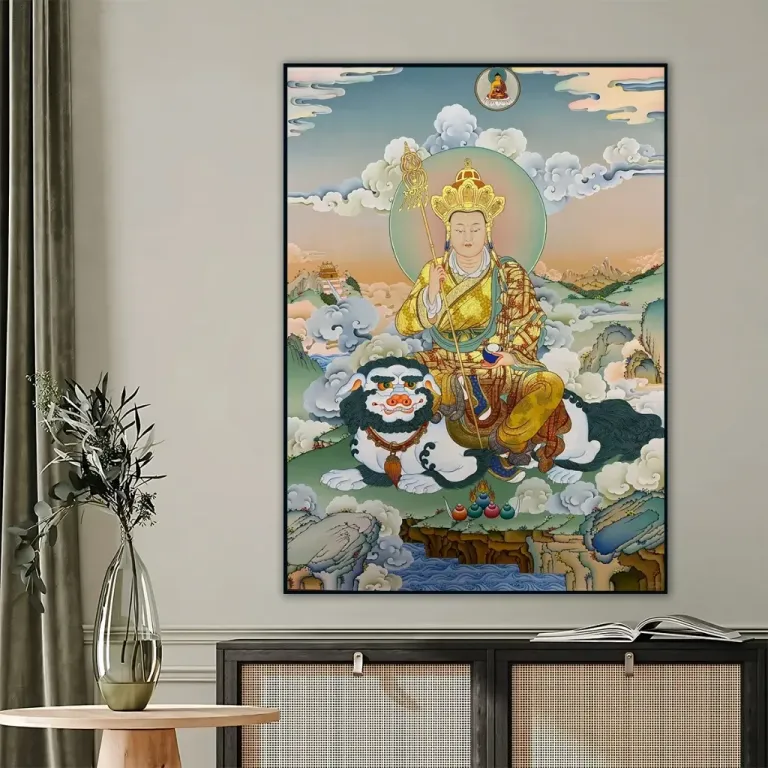 Tranh Địa Tạng Bồ Tát - Mật Tông - Kích Thước 40x60 / 50x70 / 60x80cm