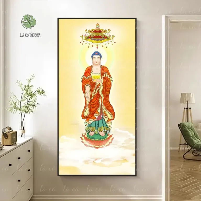 Tranh Đức Phật A Di Đà - Kích Thước 30x60 / 40x80 / 50x100cm