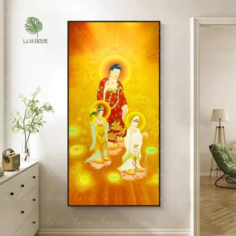 Tranh Đức Phật A Di Đà - Kích Thước 30x60 / 40x80 / 50x100cm