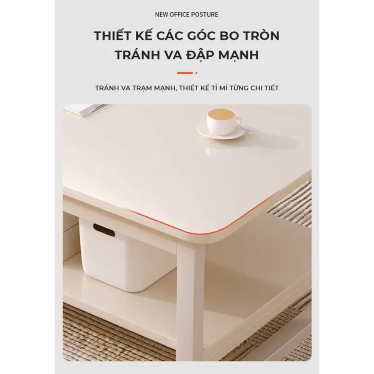 Bàn Trà Sofa Phòng Khách Chân Sắt Sơn Tĩnh Điện Thương Hiệu ILUMIA - GM135