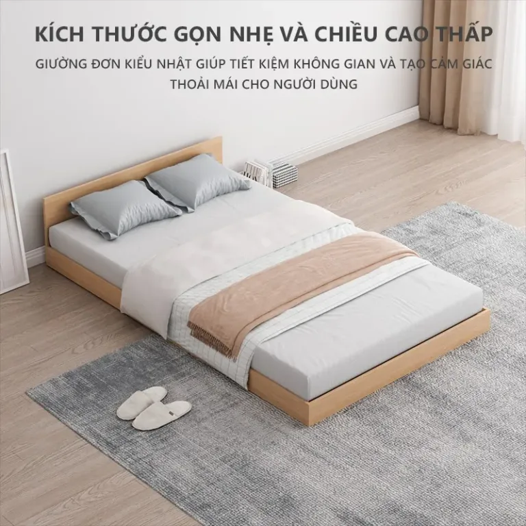 Giường Đôi Bệt, Pallet Gỗ Giường 2m Gỗ MDF Phủ Melamine Tháo Lắp Decor Phòng Thương Hiệu ILUMIA - GP310