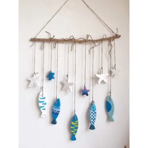 Set Dreamcatcher Bằng Gỗ Vẽ Tay Hoàn Thiện, Cá Gỗ Treo Tường, Decor Cá Gỗ, Set Cá Gỗ Trang Trí